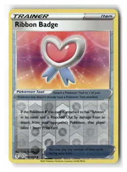 Ribbon Badge 155/203 Uncommon Evolving Skies Pokemon Reverse Holo Near Mint - Image 1