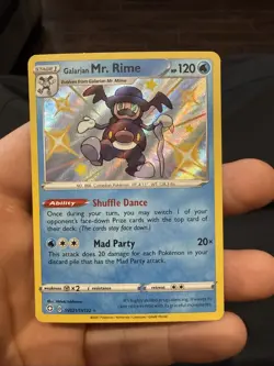 Pokemon TCG Galarian Mr. Rime Shining Fates SV021/SV122 Shiny Holo NM Condition - Image 1