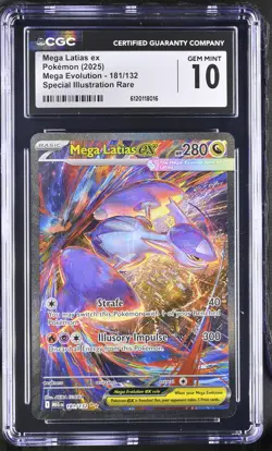 2025 Pokemon Mega Evolution #181 Mega Latias ex CGC 10 - Image 1