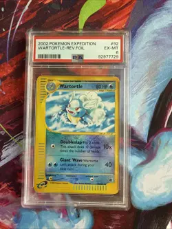 2002 POKEMON EXPEDITION #92 WARTORTLE-REVERSE FOIL PSA 6 - Image 1