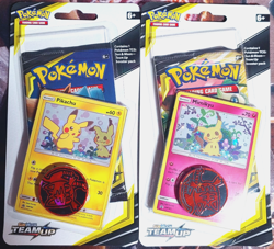 Pokemon Sun & Moon TEAM UP Booster Lot of 2 Checklane Blister Packs Sealed - Image 1