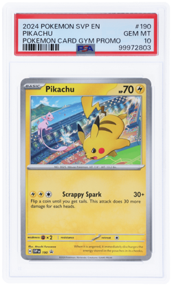 2024 Pokemon SV Black Star Promo Pikachu World Championships #190 PSA 10 - Image 1