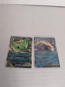 Pokemon EX Rare Card Lot Of 2 Tyranitar Milotic - Image 1