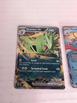 Pokemon EX Rare Card Lot Of 2 Tyranitar Milotic - Image 2