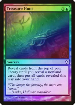 Treasure Hunt FOIL Worldwake PLD Blue Common MAGIC GATHERING CARD ABUGames - Image 1