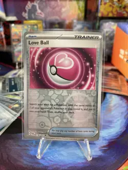 Love Ball 156 2024 Pokemon Twilight Masquerade Reverse Holo U Card NM+ - Image 1