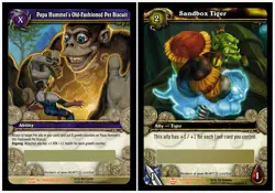 WOW TCG Sandbox Tiger + Papa Hummel's Old-Fashioned Pet Biscuit Two Loot Cards - Image 1