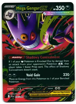 Mega Gengar ex 056/094 - Phantasmal Flames Double Rare Pokemon TCG - LP Card - Image 1