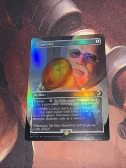 Dino DNA X1 Mtg Lost Caverns Of Ixalan Jurassic World Nm Borderless Foil - Image 1