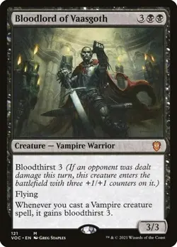 Bloodlord of Vaasgoth M Commander: Innistrad: Crimson Vow # 121 NM - Image 1