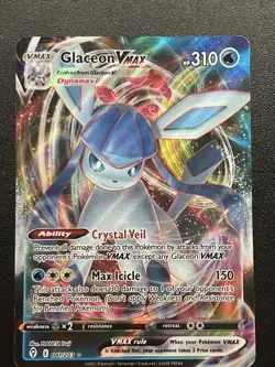 Glaceon VMAX 041/203 Swsh07: Evolving Skies Holo 2021 Pokemon Full Art TCG LP - Image 1