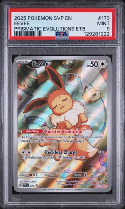 Eevee 2025 Pokemon Svp En-Sv Black Star Promo #173 PSA 9 - Image 1