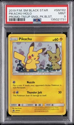 2019 POKEMON SM BLACK STAR PROMO TEAM UP SINGLE PACK BLISTERS PIKACHU-HOLO PSA 9 - Image 1
