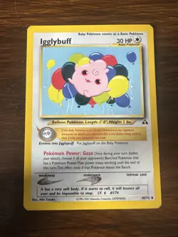 Igglybuff 40/75 Neo Discovery Pokemon TCG LP - Image 1