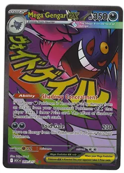 Pokemon Mega Gengar EX Full Art Holo Card 350 HP 269/217 English TCG - Image 1