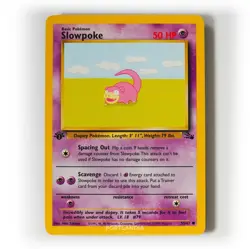 Pokemon - Slowpoke - 1st Edition - Non Holo - 55/62 - Fossil - Common Card - Image 1