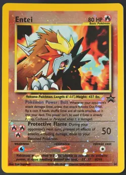 Pokemon - Entei - Reverse Holo - 34 - Black Star Promo Card - LP - Image 2