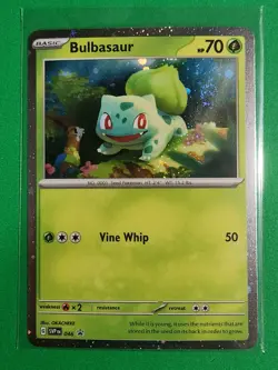 Pokemon TCG Scarlet & Violet Black Star Promo Bulbasaur #46 Cosmos Rare - Image 1