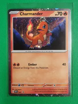 Pokemon TCG Scarlet & Violet Black Star Promo Charmander #47 Cosmos Rare - Image 1