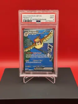 Pokemon PSA 9 MINT Pidgeot ex 225/197 Obsidian Flames Illustration FA Holo #8049 - Image 1