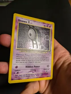 Pokemon Unown A 14/75 Neo Discovery Holo Rare NM! - Image 3