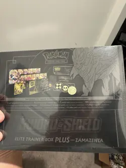 Pokemon TCG Sword Shield ETB Elite Trainer Box Plus Zamazenta Sealed ships fast - Image 2