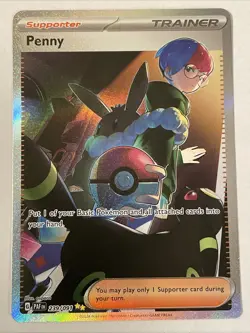 Pokemon TCG Penny Full Art 239/091 SV: Paldean Fates Holo - Image 1