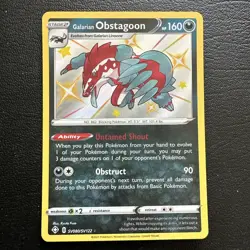 Pokemon - Galarian Obstagoon - SV080/SV122 - Shining Fates Shiny Vault - Holo NM - Image 1