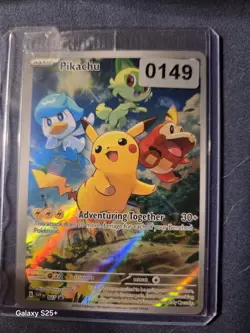 Pikachu SVP027 Illustration Rare Black Star Promo Pokemon Card Sealed - Image 1