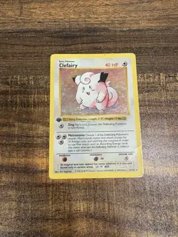 Pokemon TCG Clefairy 1st Edition Base Set Holo Shadowless DMG - Image 1