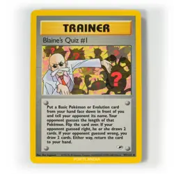 Pokemon - Blaine's Quiz #1 - Non Holo - 97/132 - Gym Heroes - Rare Trainer - Image 1