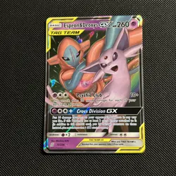 Espeon and Deoxys GX 72/236 Pokemon TCG Unified Minds Tag Team NM - Image 1