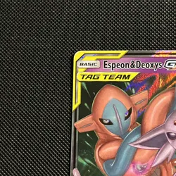 Espeon and Deoxys GX 72/236 Pokemon TCG Unified Minds Tag Team NM - Image 2