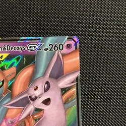 Espeon and Deoxys GX 72/236 Pokemon TCG Unified Minds Tag Team NM - Image 3