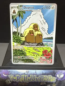 Pokemon Card Alolan Dugtrio 208/191 Illustration Rare Surging Sparks Near Mint - Image 1