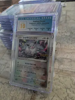 (POP 37) CGC 10 PERFECT Radiant Shiny Eevee 055/071 Pokemon GO Holo Japanese - Image 1