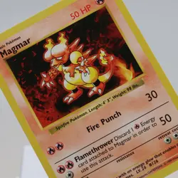 Pokemon TCG - Magmar 36/102 Base Set Uncommon Shadowless WOTC 1999 - NM/EXC - Image 1