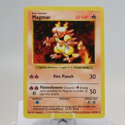 Pokemon TCG - Magmar 36/102 Base Set Uncommon Shadowless WOTC 1999 - NM/EXC - Image 2