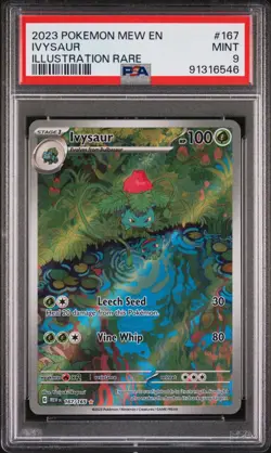 Pokemon 151 Ivysaur 167 - Illustration Rare English - PSA 9 - Image 1