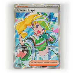 Pokemon - Emcee's Hype - 220/182 - SV Destined Rivals - Full Art Trainer - Image 1