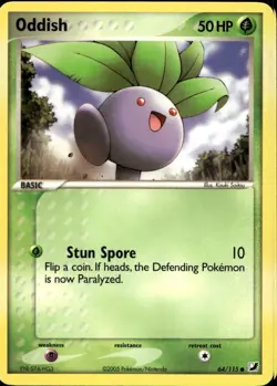 Oddish 64/115 Common EX Unseen Forces Pokemon - Image 1