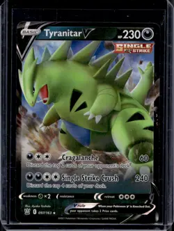 Pokemon TCG - Tyranitar V - Sword & Shield Battle Styles 097/163 Holo Ultra Rare - Image 1