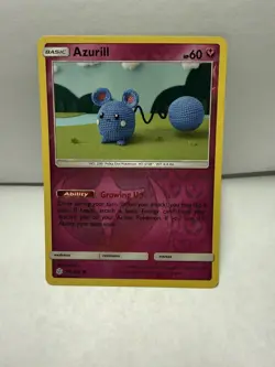 Pokemon TCG Azurill 146/236 Cosmic Eclipse Reverse Holo Card | NM Pack Fresh - Image 1