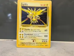 Pokemon Zapdos Holo Base Set 16/102 – WOTC Rare Unlimited LP Light Play Cond - Image 1