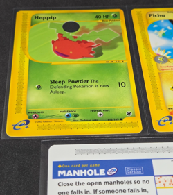 Pichu Hoppip Manhole Holepunch Glossy E3 Set Promos 2002 English Pokemon Card MP - Image 2