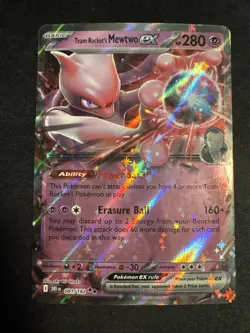 Pokemon TCG Team Rocket’s Mewtwo ex 81/182 Destined Rivals Double Rare *NM* - Image 1