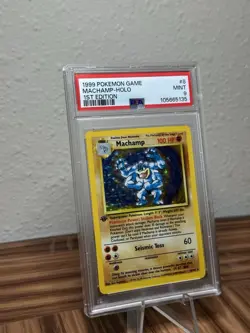 Pokemon Machamp Base Set 8/102 Holo 1st Edition - PSA 9!!! - Image 2