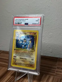 Pokemon Machamp Base Set 8/102 Holo 1st Edition - PSA 9!!! - Image 3