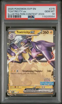 Pokemon TCG Toxtricity ex SVP 215 Illustration Contest Black Star Promo - PSA 10 - Image 1