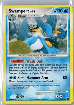 Swampert lv.53 9/106 Pokemon Diamond & Pearl Great Encounters Rare Holo NM - Image 1